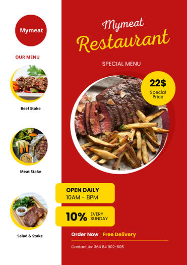 Flyer For My meat